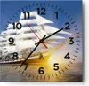 Wanduhr - Quadrat - Glasuhr - Yacht Meer Welle - 30x30cm - Produktbild-Vorschau 1