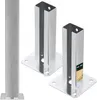 Two metal post bases with a third post base on the left, all on a white background. Anteprima dell’immagine prodotto