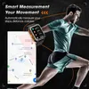 A man running while wearing a smartwatch, with a map overlay showing his route. Produktbild-Vorschau
