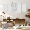 Bild auf Leinwand - Leinwandbild - 5 Teile - Frau Bleistift Produktbild-Vorschau 7