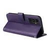 A purple flip phone case with a floral and butterfly design is shown from the side. Produktbild-Vorschau