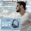 A man wearing earbuds, with a close-up inset showing the earbud's features and noise cancellation capabilities. Produktbild-Vorschau
