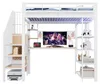 Merax Etagenbett Hochbett 140x200 cm mit Schreibtisch und Produktbild-Vorschau 10