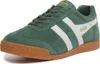 A single green Gola sneaker with white stripes and a brown sole is shown against a white background. Produktbild-Vorschau