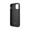 The back of a black iPhone case is shown against a white background. Produktbild-Vorschau