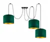 Deckenlampe Grün Lampe Leuchte aus Velours Vintage Modern Produktbild-Vorschau 1