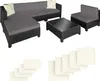 tectake® Aluminium Rattan Lounge wetterfest und Produktbild-Vorschau 1
