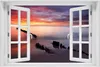Wallario Wandbild mit Fenster-Illusion: Sandstrand im Produktbild-Vorschau 1