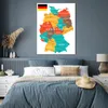 MuchoWow® Poster Bunte Deutschlandkarte 90x120 cm - Produktbild-Vorschau 4