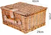 Cesto da picnic in vimini per 4 persone, set di posate, Anteprima dell’immagine prodotto 3