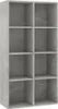 vidaXL Libreria/credenza Grigio cemento 66×30×130 cm Anteprima dell’immagine prodotto 9