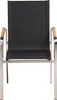 Kettler Edelstahl Diamond Stapelsessel Garten Teak Armlehne Produktbild-Vorschau 2