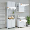 Badmöbel-Set Vicco Maris Weiß 2 Teile, mit Hochschrank und Produktbild-Vorschau 2