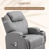 HOMCOM Fauteuil de Massage Inclinable, Chaise de Relaxation Voir les images du produit 6