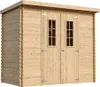 TIMBELA M310C Abri de jardin en bois - L239xL142xH200 cm/ Voir les images du produit 3