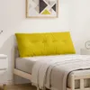 vidaXL Dossier Coussin Jaune 120 x 50 cm Tissu velours Voir les images du produit 2