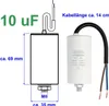 A diagram and a photograph of a capacitor with dimensions and specifications shown. Anteprima dell’immagine prodotto