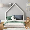 Bodenbett ELOA mit Hausdach 90x200 cm weiß Kiefer massiv, Produktbild-Vorschau 2