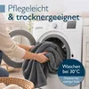 Beautissu Aurelia Fleecedecke, 220x240cm, Anthrazit, Produktbild-Vorschau 3