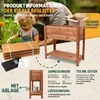 Fepro® Holz-Hochbeet 63L mit Ablage & Vlies – Blumenkasten Produktbild-Vorschau 5