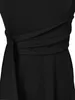 FENJAR Damen Elegantes Audrey-Hepburn-Kleid mit gerafftem Produktbild-Vorschau 3