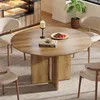 Tribesigns eettafel van massief hout, 100 cm. Landelijke Productafbeelding-voorbeeld 6