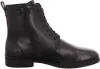 A black leather boot shown from the side. Produktbild-Vorschau