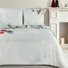 Vánoční povlečení 220x200 Robin šedozelené mikrovlákno Náhled obrázku produktu 2