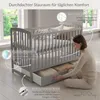 Love For Sleep Grau Babybett Gitterbett mit Schublade 120 x Produktbild-Vorschau 3