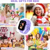 A collage of four images showing children celebrating different occasions, with a smartwatch prominently displayed in one section. Produktbild-Vorschau