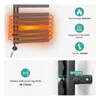 A collage of images showing a heated towel rail and its features. Produktbild-Vorschau