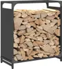 vidaXL Étagère à bois de chauffage Noir 60x28x65 cm Acier Voir les images du produit 4