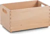 A wooden storage box with handles. Produktbild-Vorschau