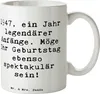Mr. & Mrs. Panda Kaffeetasse Spruch 1947 Geburtstag - Weiß Produktbild-Vorschau 1