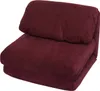 A burgundy fabric folding chair or sofa bed. Podgląd zdjęcia produktu