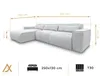 AX LIVING Canapé d'angle convertible Ruyam Vert G Voir les images du produit 7