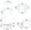 Technical drawings with dimensions of a bathroom fixture. Produktbild-Vorschau