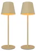 Ledvion 2x Wiederaufladbare LED Tischleuchte Beige Dimmbar Produktbild-Vorschau 1