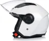 A white motorcycle helmet with a clear visor, shown from the side. Anteprima dell’immagine prodotto