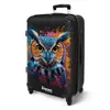 NoBoringSuitcases.com® Großer Koffer - Eule im bunten Produktbild-Vorschau 2