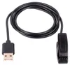 A black USB charging cable with a clip-on connector for a smartwatch. Náhľad obrázku produktu