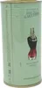A cylindrical container with branding and an image of a perfume bottle. Podgląd zdjęcia produktu