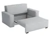 A light gray sofa with its ottoman extended and storage compartment open. Náhled obrázku produktu