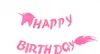 Oblique Unique Happy Birthday Einhorn Girlande 2m Unicorn Produktbild-Vorschau 3