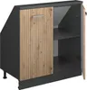 A product shot of a cabinet with one door open, showing shelves inside. Voir les images du produit