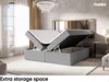 MEBLINI Boxspringbett mit Bettkasten - 200x220 - H3/Grau Produktbild-Vorschau 5