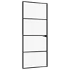 vidaXL Innentür Schwarz 83x201,5 cm Hartglas & Aluminium Produktbild-Vorschau 1