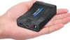 A hand holding a black HDMI to SCART converter adapter. Náhľad obrázku produktu