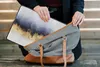 MuchoWow® Laptop Hülle 14 ZollAbstrakt - Gold - Luxus Produktbild-Vorschau 6