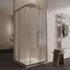 Duschkabine 77–90×77–90 cm, Silber, Aluminium, Schiebetür Produktbild-Vorschau 2